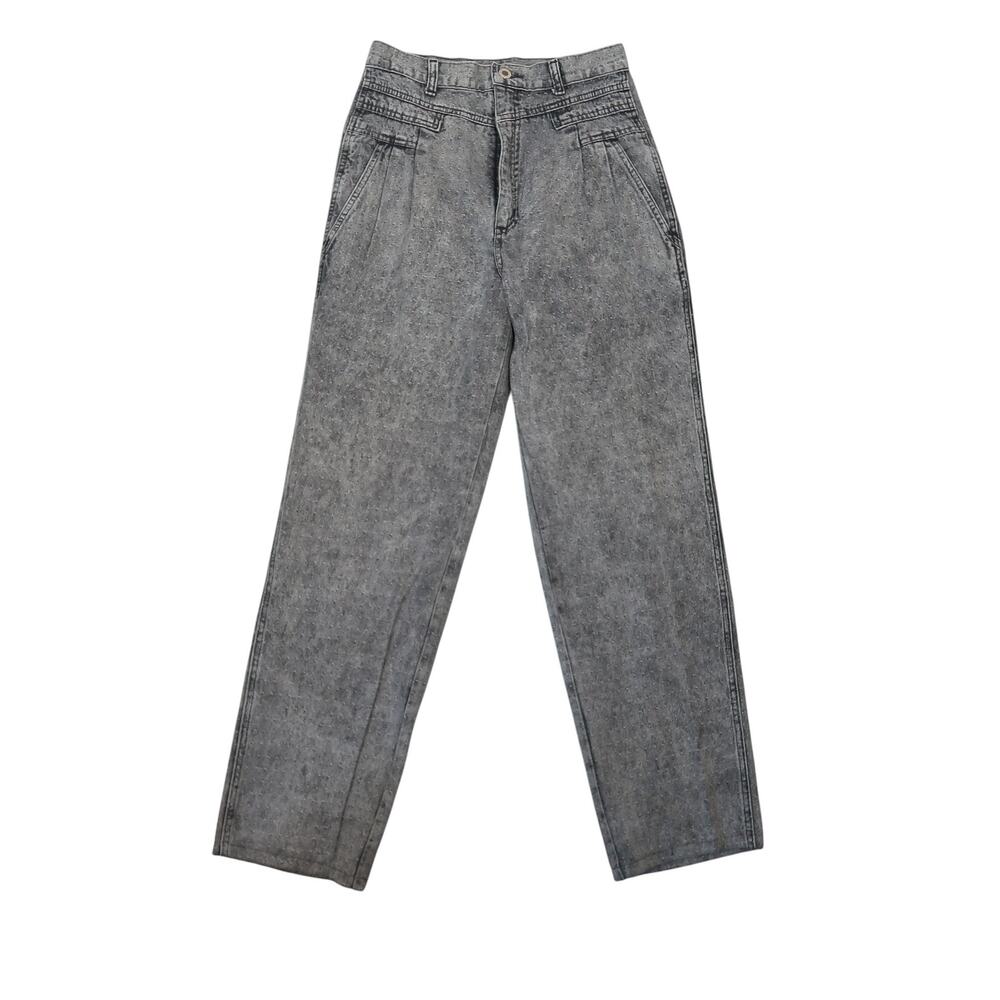 Vintage 80s Wrangler Grey High Rise Straight Leg Western Jeans 27"